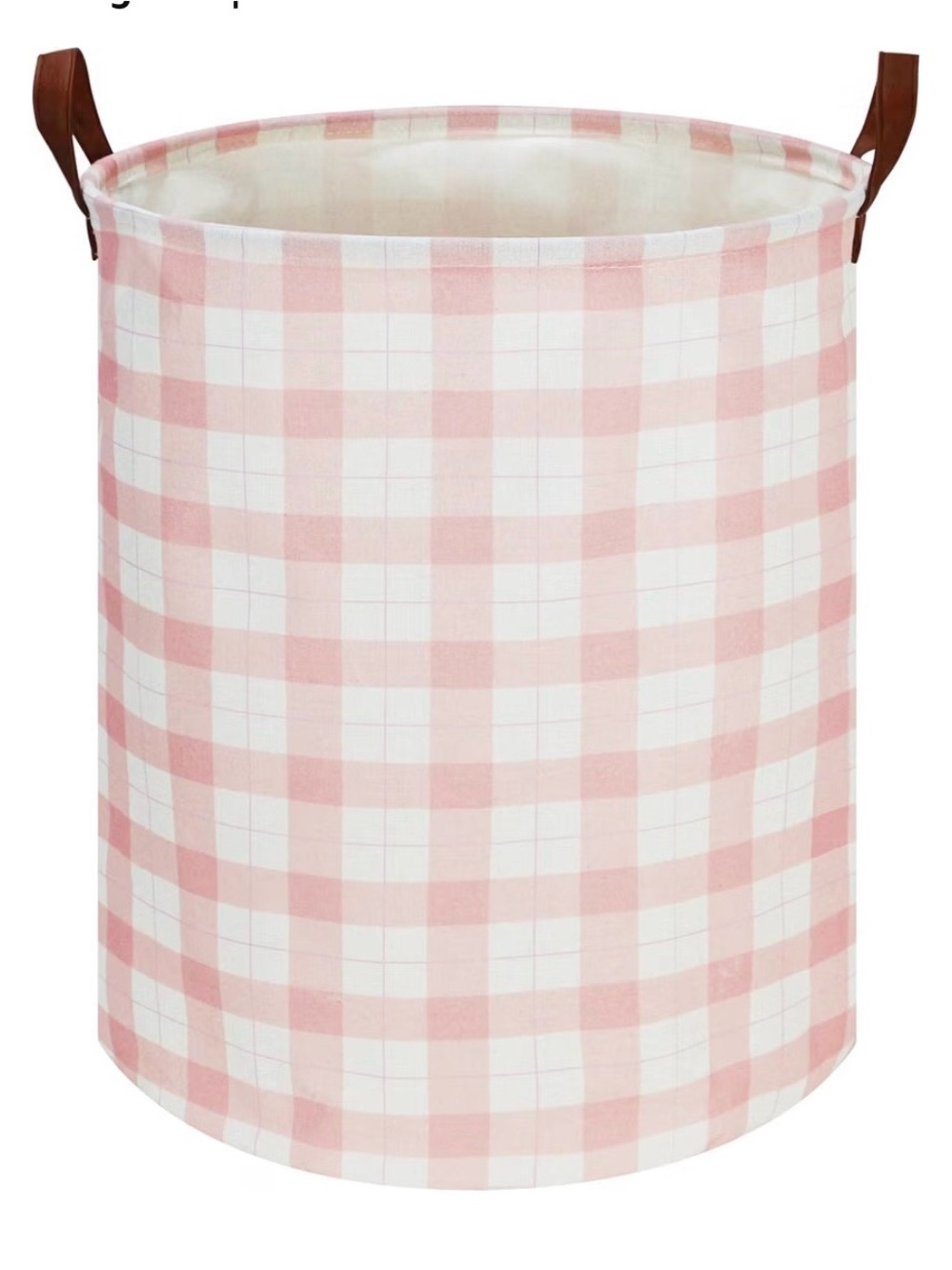 Laundry Basket Pink Check